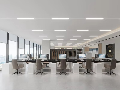 Modern public office area Public office area Conference room Training room 3d model