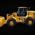 Large Yellow Wheel Loader Machinery With Heavy Duty Front Bucket And Construction Equipment