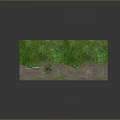 Long Neck Dinosaur Model Walking On Grassland With Green Vegetation And Trees