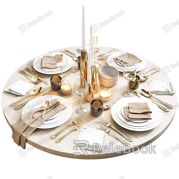 Modern Tableware Tableware Ornaments Combination model