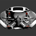 Futuristic White Spacecraft With Aerodynamic Design For Space Exploration Concept Model