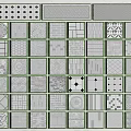 Garden Accent Tile Designs With Various Geometric Patterns And Decorative Textures 3d model