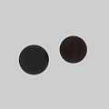 Spherical Component With Dark And Light Textured Finishes On Wood Grain Background