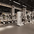 Modern Fitness Gym Interior With Various Strength Training Equipment And Open Workout Space