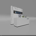 Modern White Display Showcase With Glass Cover For Baotuo Brand Products
