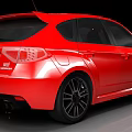 Red Sports Car With Sleek Body Black Wheels And Aggressive Front Design