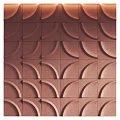 Elegant Modern Background Wall Featuring Circular Patterns And Textured Gold Tiles 3d model