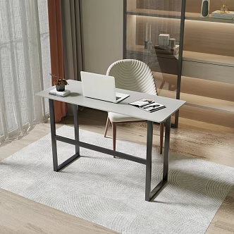 Modern Simple Solid Color Rock Slab Desk 3d model
