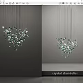 Modern Crystal Chandelier With Hanging Crystal Decorations And Elegant Lighting Design