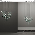 TECTA modern crystal chandelier glass ceiling 3d model