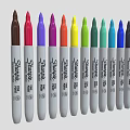 Sharpie Fine Point Markers With Assorted Vibrant Colors Neatly Arranged For Daily Use