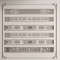 New Chinese-style Carved Strip Carved Beam Decorative Carved Component 3d model