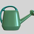 Green Agricultural Watering Can With Blue Handle And Ergonomic Design For Gardening