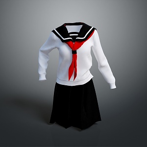 School Uniform Girls School Uniform Student Clothing School Clothing Professional Clothing Fashion 3d model