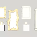 Modern Mirror Combination 3d model