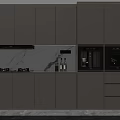Modern Kitchen Interior With White Cabinets Marble Countertop And Appliances