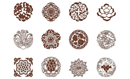 New Chinese Carved Wood Carved Flower 3d model