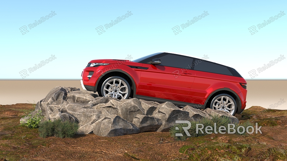 Stone Slope Steep Off-road Slope Off-road Stone Stone Mud Grass Outdoor Off-road Vehicle Stone Slope Rack Muddy Field Uphill model