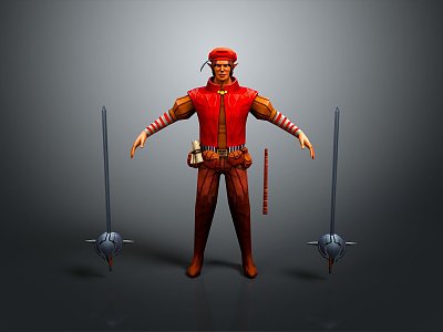 Western Samurai Western Warrior Western Hero Western Warrior Knight Hero Ancient Warrior Paladin 3d model