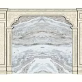 Elegant TV Background Wall With Marble Panel And Ornate Carved Columns 3d model