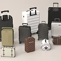 Colorful Luggage Collection With Suitcases Travel Bags And Different Style Designs