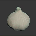 Fresh Whole Garlic Bulb With White Skin On Dark Background