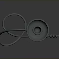 Gray Hookah Pipe with Long Hose and Smooth Curved Design on Dark Surface