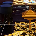 Luxurious KTV Interior Design With Comfortable Sofa LED Lighting And Audio System 3d model