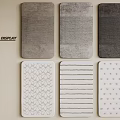 Square Carpets Display with Various Patterns Textures and Colors for Home Decoration