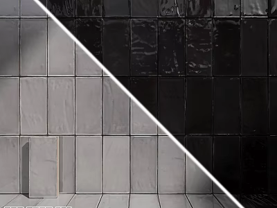Geometric Wall Components Gray And Black Square Panel Design With Glossy Finish For Modern Interior 3d model