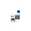 Elegant Black Chest of Drawers with Gold Legs Table Lamp and Books