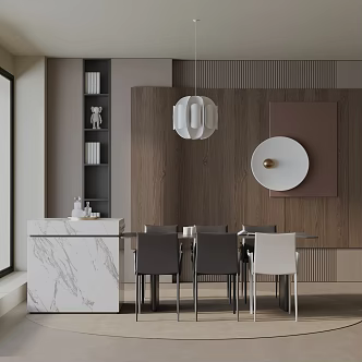 Modern table combination 3d model