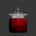 Red Cargo Ship 3D Model With Smooth Surface And Reflections 3d model