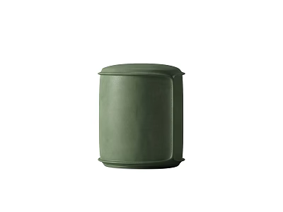 Green Upholstered Sofa Stool Modern Sleek Design For Living Room Decor 3d model