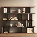 Wooden Bookshelf Bookcase Storage Rack 3d model