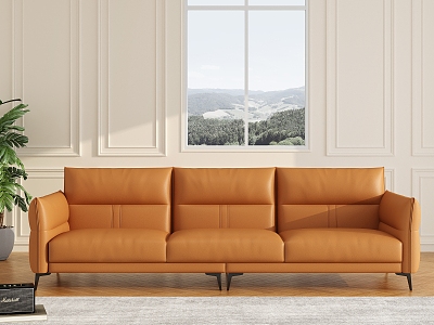 modern three-seat sofa double sofa model