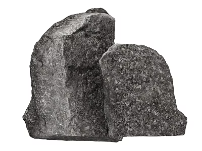 Natural Stones And Wooden Pieces With Textured Surfaces For Decorative Crafts 3d model