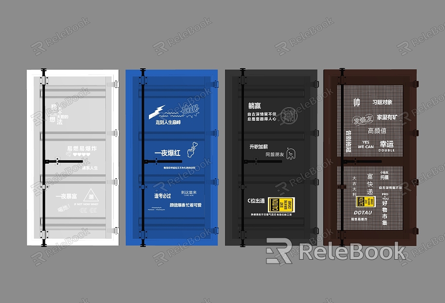 Industrial Door Container Door Freight Car Door Iron Door model