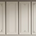 White Door Panels With Decorative Borders And Elegant Patterns For Interior Use 3d model