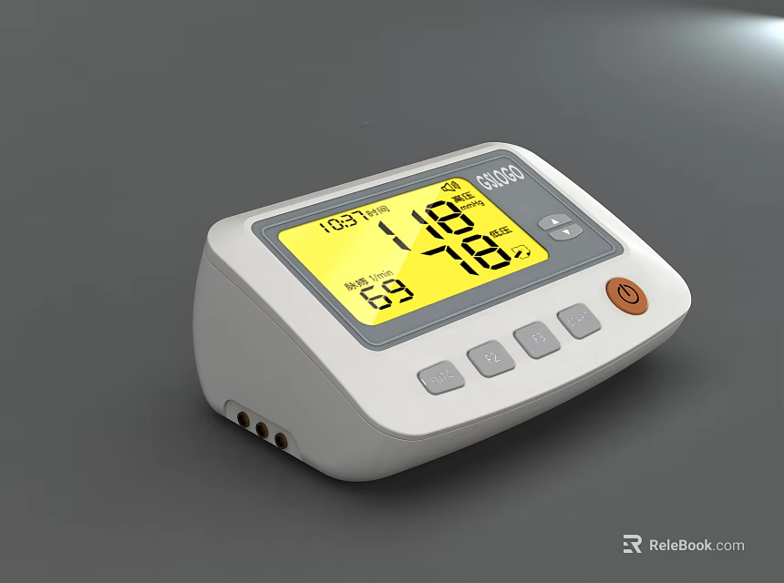 Portable Medical Device Electronic Blood Pressure Monitor With Digital Display And Accurate Measurement 3d model 