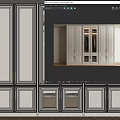 White Modern Wardrobe With Glass Door Hanging Clothes And Folded Garments Storage