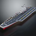 Aircraft Carrier A Large Water Vessel With Flight Deck And Parked Aircraft