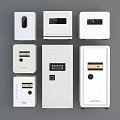 White Safes With Different Lock Types And Modern Design Variations 3d model