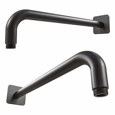 Stylish Modern Black Curved Metal Faucet Arms For Kitchen Bathroom Use 3d model