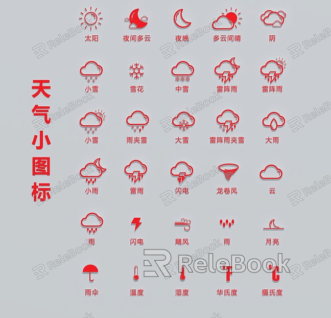 weather icon weather symbol weather element model