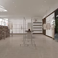 Lady Power Clothing Store Modern Interior With Mannequins Display Racks And Decorative Plants