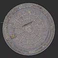 Circular Metal Manhole Cover With Traditional Tai Chi Design For Urban Road Infrastructure