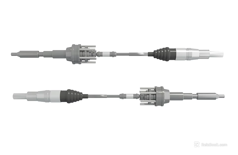 High Quality Automotive Drive Shaft Assembly With Connector And Bearing Components 3d model 