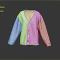 White V neck Button Front Cardigan With Soft Fabric And Long Sleeves