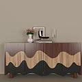 Modern Middle Ancient Style End View Cabinet Combination 3d model